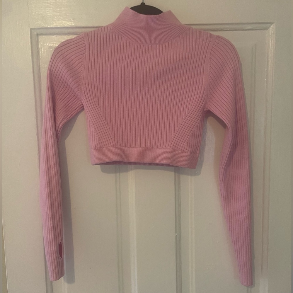 Wild Fable Target | Long sleeved high neck crop top sweater| Pink| Size: XS NEW